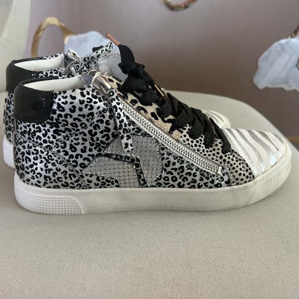 Dolce Vita High Top Zonya Sneakers Leopard Print Size Women's